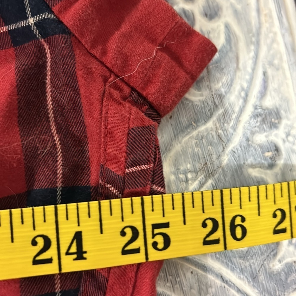 Madewell Women’s Top Size M Red Black Plaid Sleeveless Button Front 100% Cotton - Picture 8 of 10